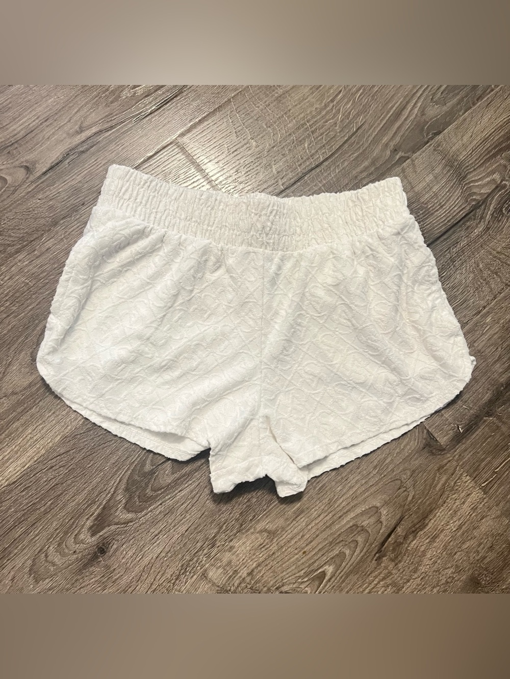 Victoria's Secret On Point Women’s Terry Lounge Shorts White Size Small